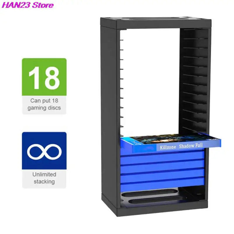 Black Gaming Disc Storage Tower for PS4 and Xbox 2 Black Gaming Disc Storage Tower for PS4 and Xbox - Image 2