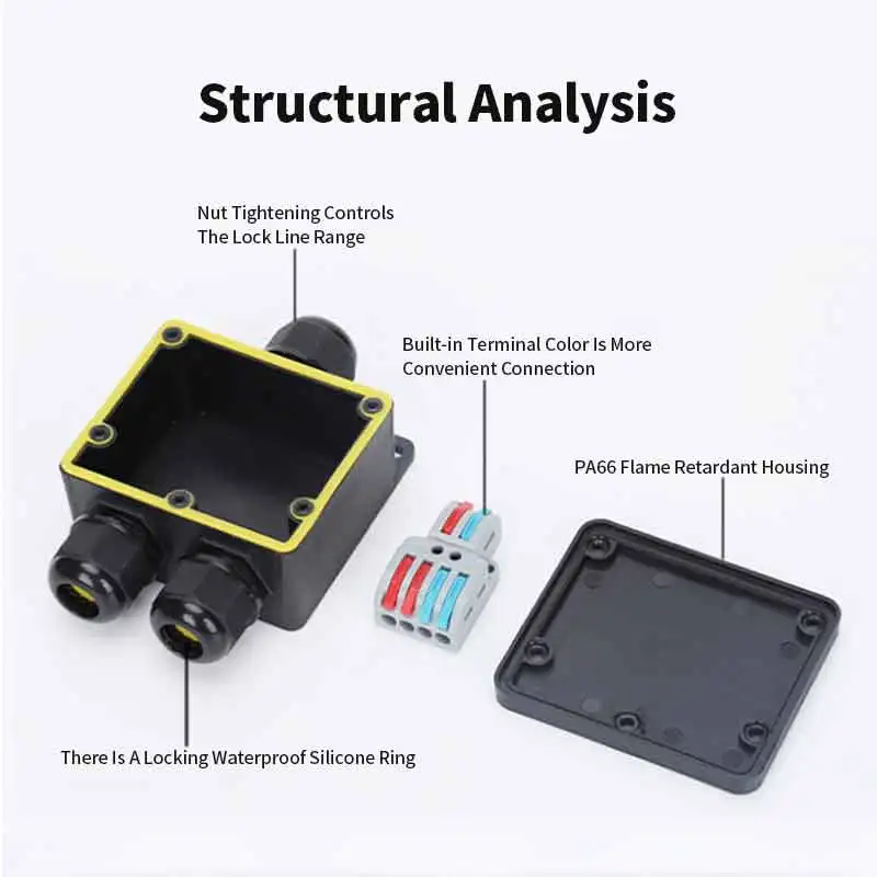 Outdoor Waterproof Junction Box 32A 250V IP68 2 Outdoor Waterproof Junction Box 32A 250V IP68 - Image 2