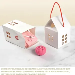 Kraft Paper House Gift Boxes Set of 12 or 24 11 Sb38dd47e97aa48d387e4b9765ab32d38V