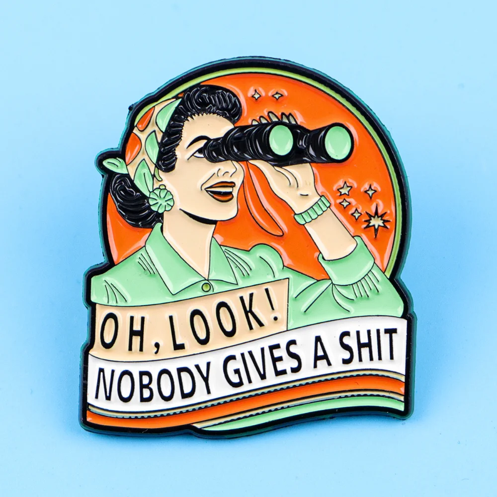 Rebellious Alloy Brooch Set with Vintage Graphics 3 Rebellious Alloy Brooch Set with Vintage Graphics - Image 3