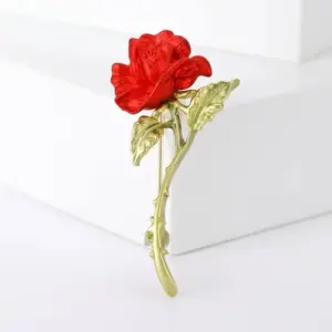 Red Rose Brooch with Vintage Details 7 Sb3a2c183f14b4432b3856812c771078aD