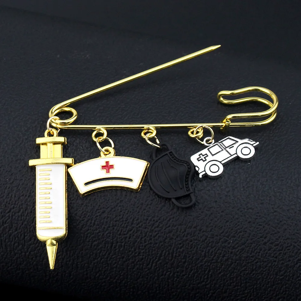 Medical-Themed Brooch Collection with Enamel Accents 5 Medical-Themed Brooch Collection with Enamel Accents - Image 5