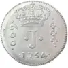 Vintage 1754 Brazil 600 Reis Coin Replica