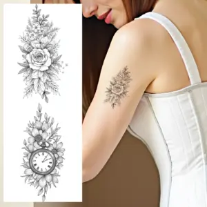 Set of 9 Elegant Line Art Temporary Tattoos 13 Sb3ca9f46f5814ed7a22245b537a6a013u