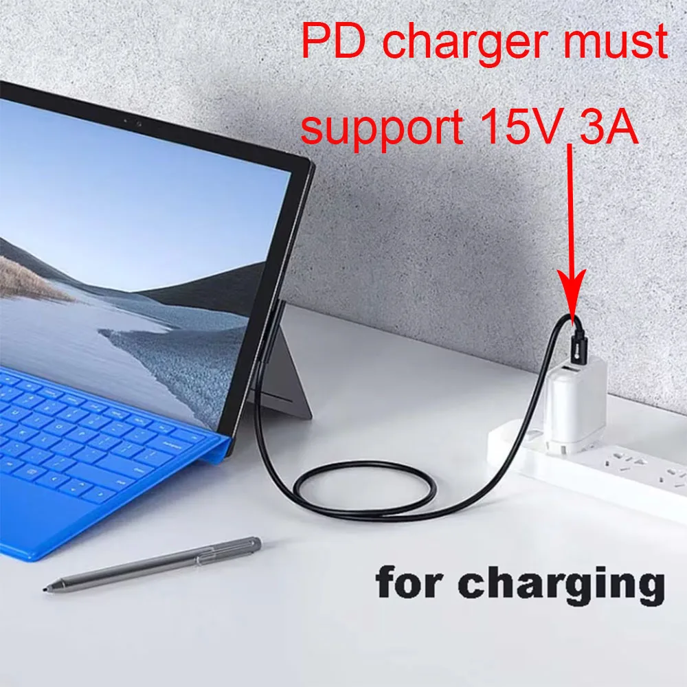 Surface USB-C Charging Cable 1.5M/2M, 15V 3A 2 Surface USB-C Charging Cable 1.5M/2M, 15V 3A - Image 2