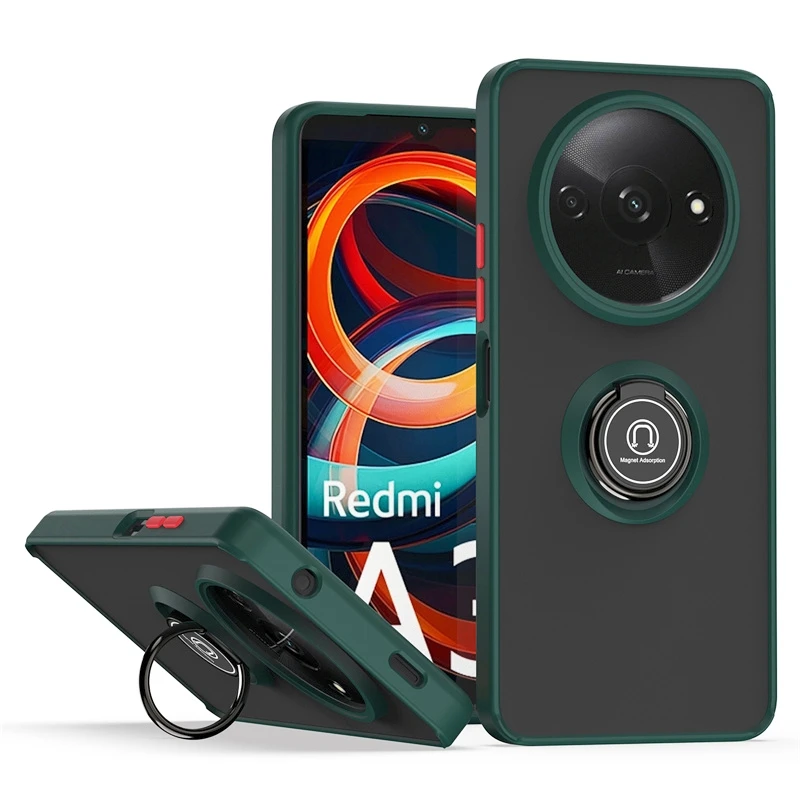 Xiaomi Redmi A3 Matte Shockproof Case with Ring Stand 8 Xiaomi Redmi A3 Matte Shockproof Case with Ring Stand - Image 8