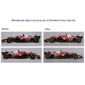 Ferrari SF-25/F 1:18 Diecast Model by Bburago 15 Sb44fed9dc4ed4b8f9a286af7f32c3b32p