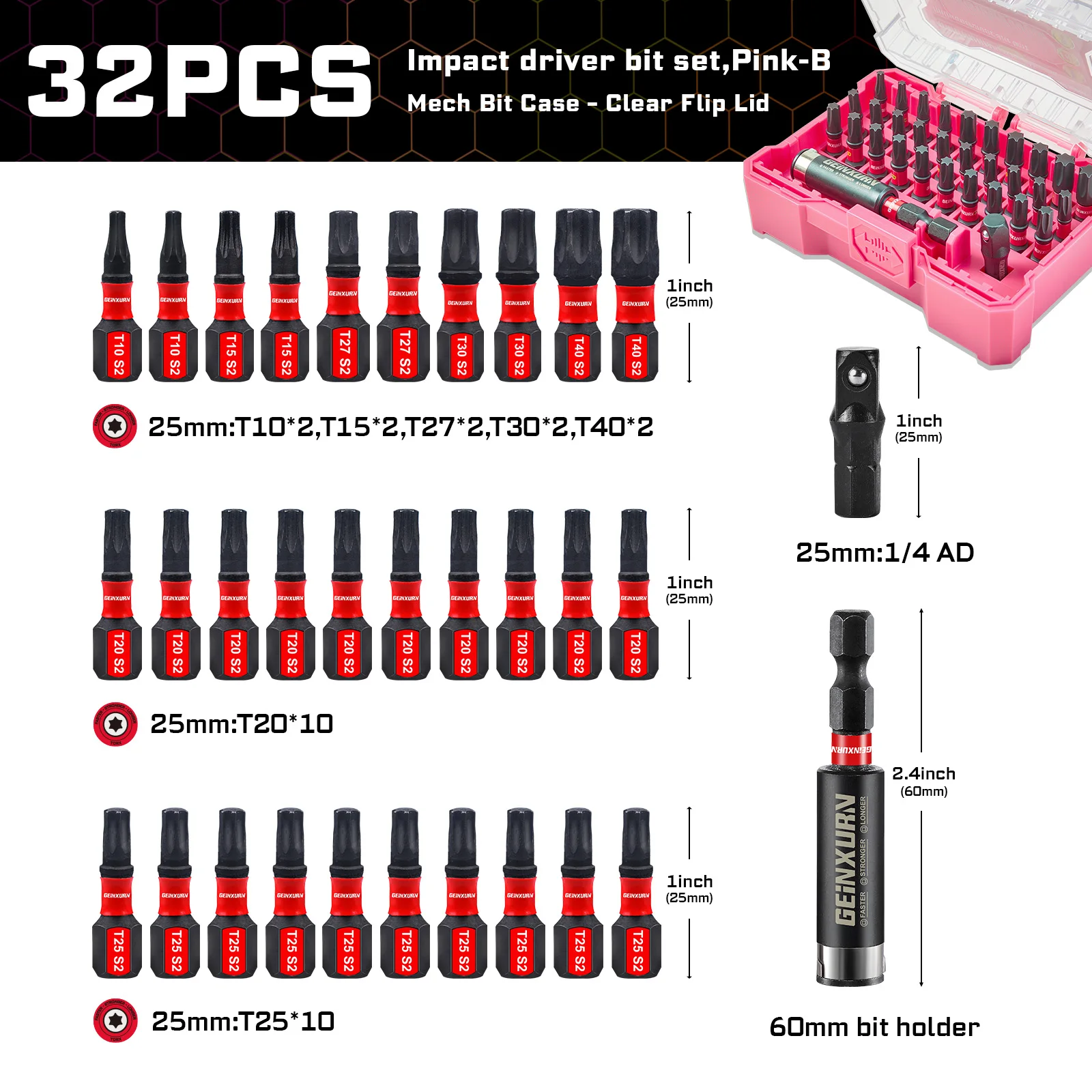Impact Screwdriver Bits Set with Magnetic Holder 8 Impact Screwdriver Bits Set with Magnetic Holder - Image 8