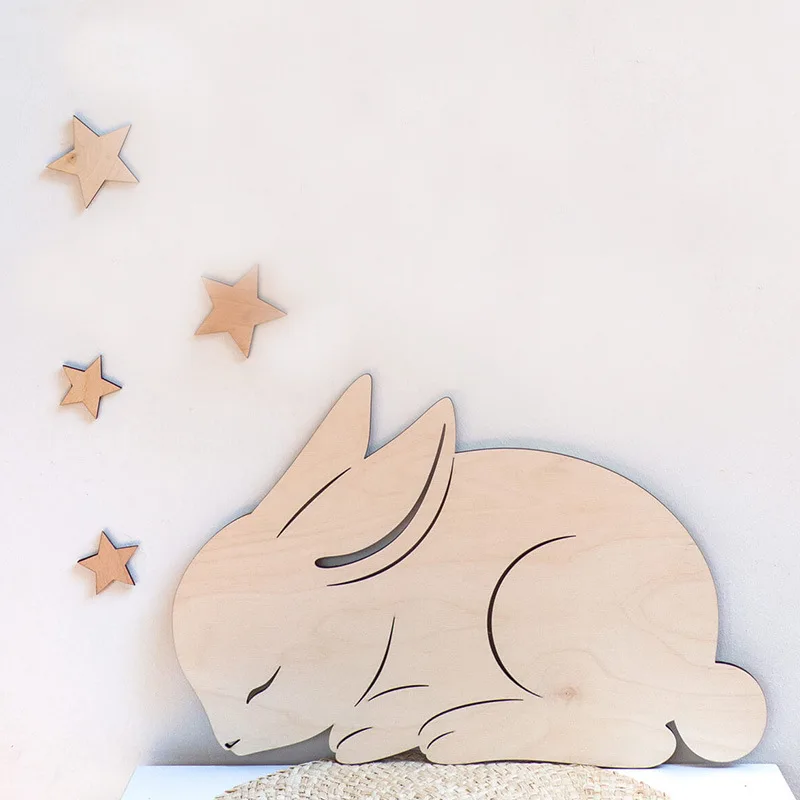 Nordic Wooden Wall Decor for Kids Room 6 Nordic Wooden Wall Decor for Kids Room - Image 6