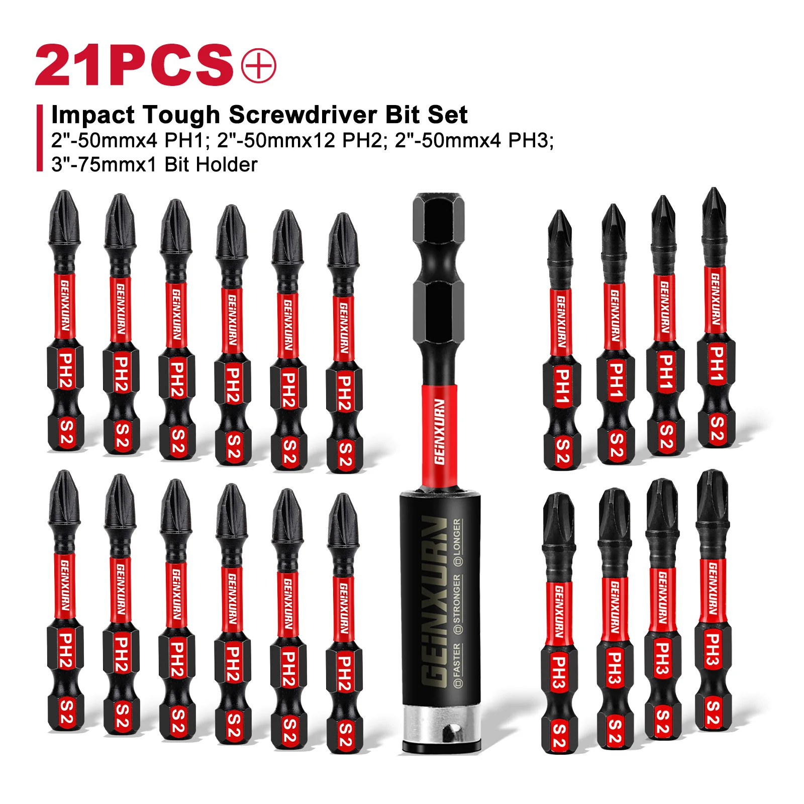 Impact-Resistant S2 Steel Screwdriver Bits Set 7 Impact-Resistant S2 Steel Screwdriver Bits Set - Image 7
