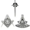 Silver-grey Masonic Emblem Freemasonry Pins Set