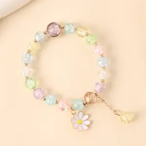 Vibrant Daisy Crystal Beaded Bracelets Set 10 Sb59bc5d6103a47038a70b2bf2fc74251c