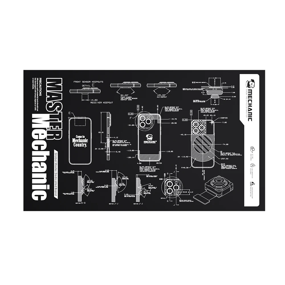 MECHANIC Silicone Repair Mat 600x350x1.8mm 9 MECHANIC Silicone Repair Mat 600x350x1.8mm - Image 9