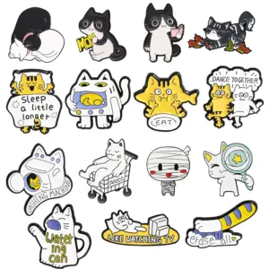 Creative Heart-Shaped Cat Brooch 11 Sb64845fd50134615ac1c00452987accfB