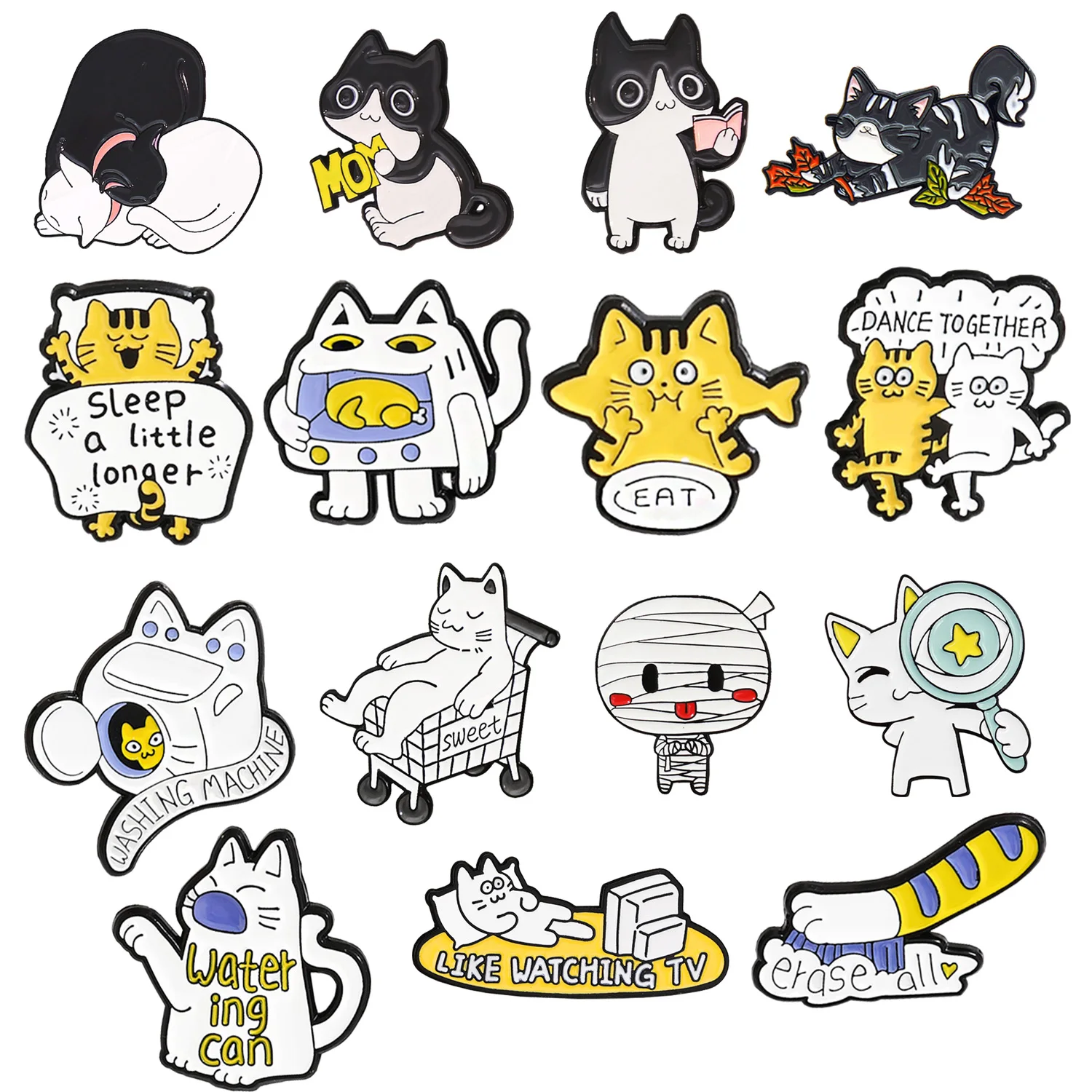 Creative Heart-Shaped Cat Brooch 2 Creative Heart-Shaped Cat Brooch - Image 2