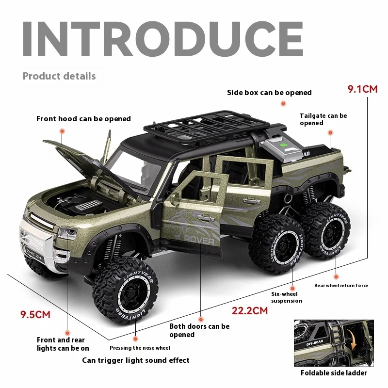 1:24 Scale Diecast Land Rover Defender Model 2 1:24 Scale Diecast Land Rover Defender Model - Image 2