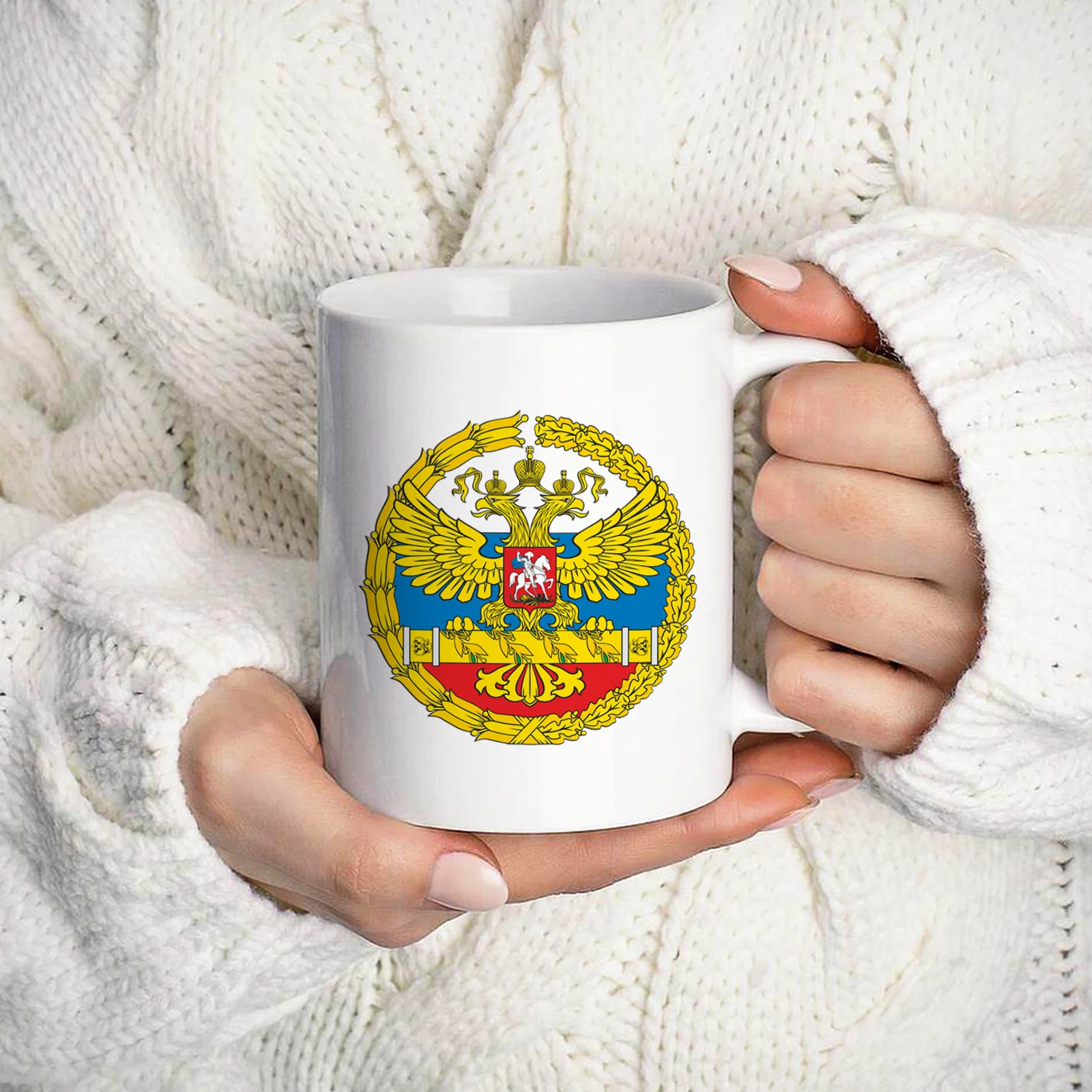 Russian Emblem Metal Coffee Mug 300ml 3 Russian Emblem Metal Coffee Mug 300ml - Image 3