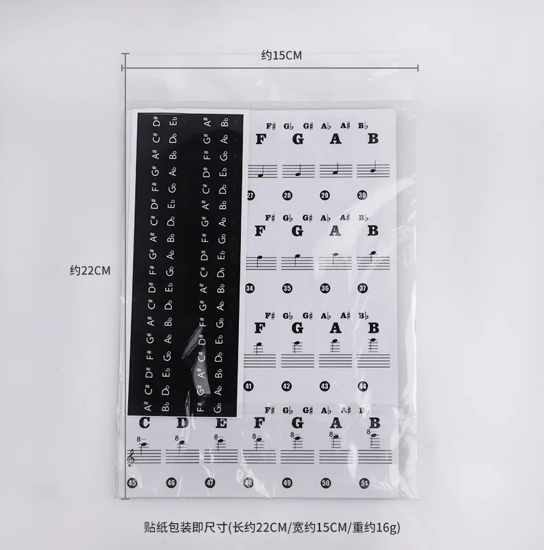 Colorful Transparent Piano Key Stickers for 88-49 Keys 6 Colorful Transparent Piano Key Stickers for 88-49 Keys - Image 6