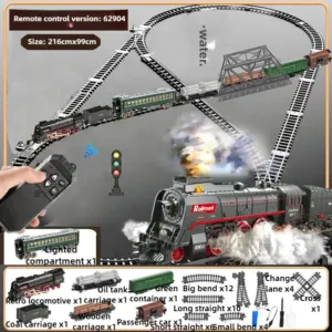 Retro Steam Locomotive Model RC Train Set 19 Sb6cb3d1b44aa4737a53e6a6619732ff8l