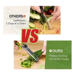 Multi-Layered Kitchen Scissors with Green Handles 10 Sb6e06661b7e644619875be360c7054bfh 1