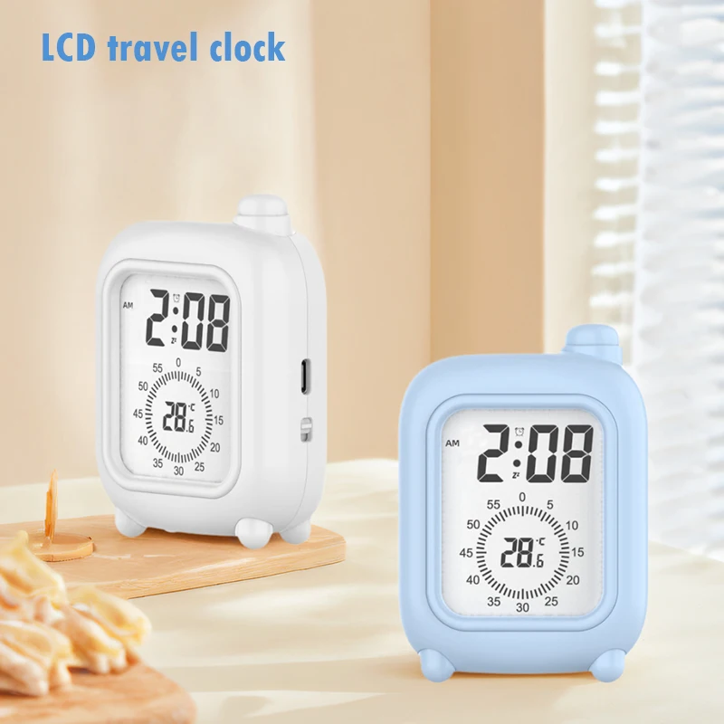 Modern Blue Digital Travel Clock 2 Modern Blue Digital Travel Clock - Image 2