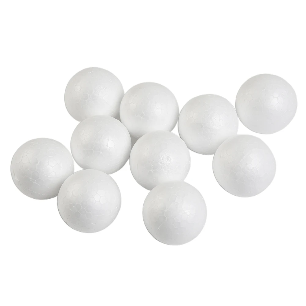 Set of 10 White Foam Balls for Crafts 6 Set of 10 White Foam Balls for Crafts - Image 6