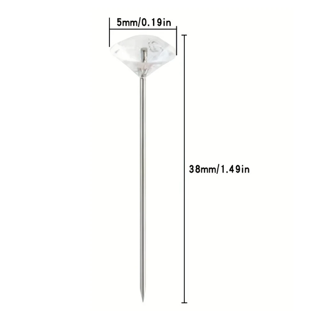 Elegant Clear Crystal Head Pins for Crafts 2 Elegant Clear Crystal Head Pins for Crafts - Image 2