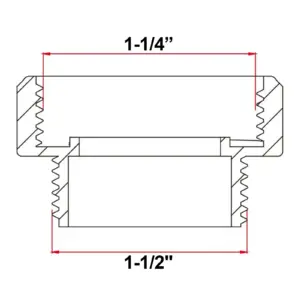Plumbing Trap Waste Extension, 1-1/4" to 1-1/2" 10 Sb71eb084aeaa4b07b54ea3078e342004P
