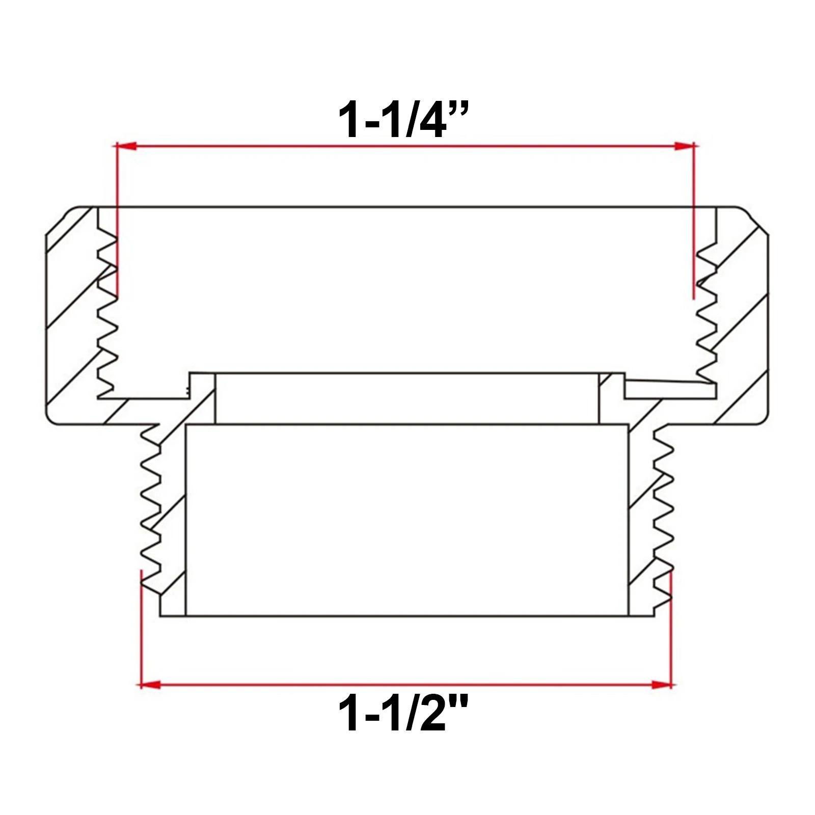 Plumbing Trap Waste Extension, 1-1/4" to 1-1/2" 5 Plumbing Trap Waste Extension, 1-1/4" to 1-1/2" - Image 5