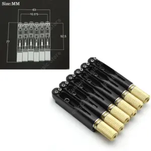 Headless Electric Guitar Bridge Model 1202 in Chrome or Black 13 Sb722d82496cc4f2cb2f0ab46bc77aad6m