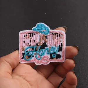 3D Fashion Cowboy Alphabet Patch Set of 5