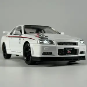 1:24 Scale Nissan GTR R34 Diecast Model Car 11 Sb745072b368948c596beb06452a1ad13T