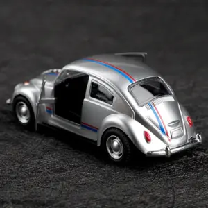 Silver Volkswagen Beetle 1:36 Scale Diecast Model 8 Sb745f610e37a4765aa9e2c6d4a7d6f93X