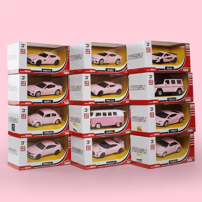 Pink 1:36 Scale Diecast Alloy Model Car Set 6 Pink 1:36 Scale Diecast Alloy Model Car Set - Image 6