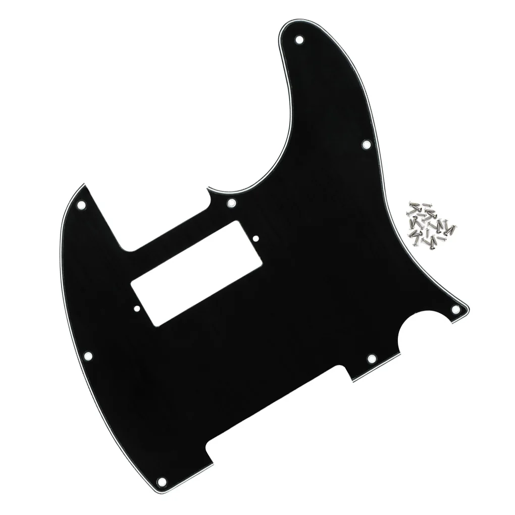 Black 3-Ply TL Guitar Pickguard with Humbucker Cutout 5 Black 3-Ply TL Guitar Pickguard with Humbucker Cutout - Image 5