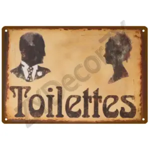 Vintage WC Toilet Metal Sign Poster 20x30cm 17 Sb759296b412f4f72adf49d9cfece7180w