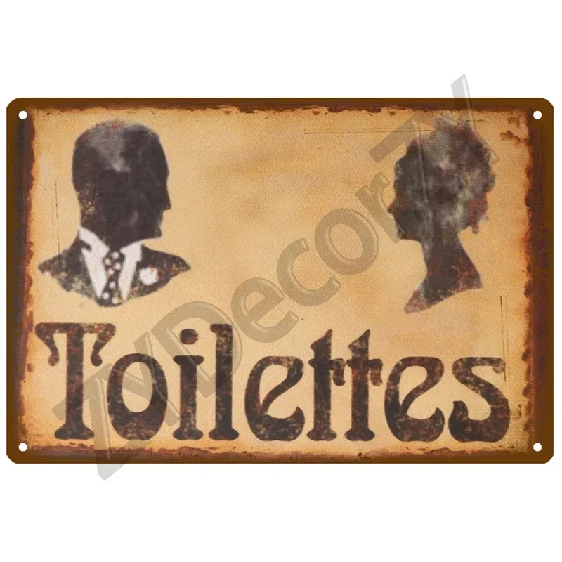 Vintage WC Toilet Metal Sign Poster 20x30cm 8 Vintage WC Toilet Metal Sign Poster 20x30cm - Image 8
