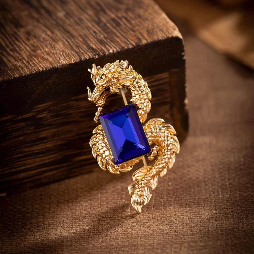 Zodiac Dragon Pin in Gold or Silver 3 Zodiac Dragon Pin in Gold or Silver - Image 3