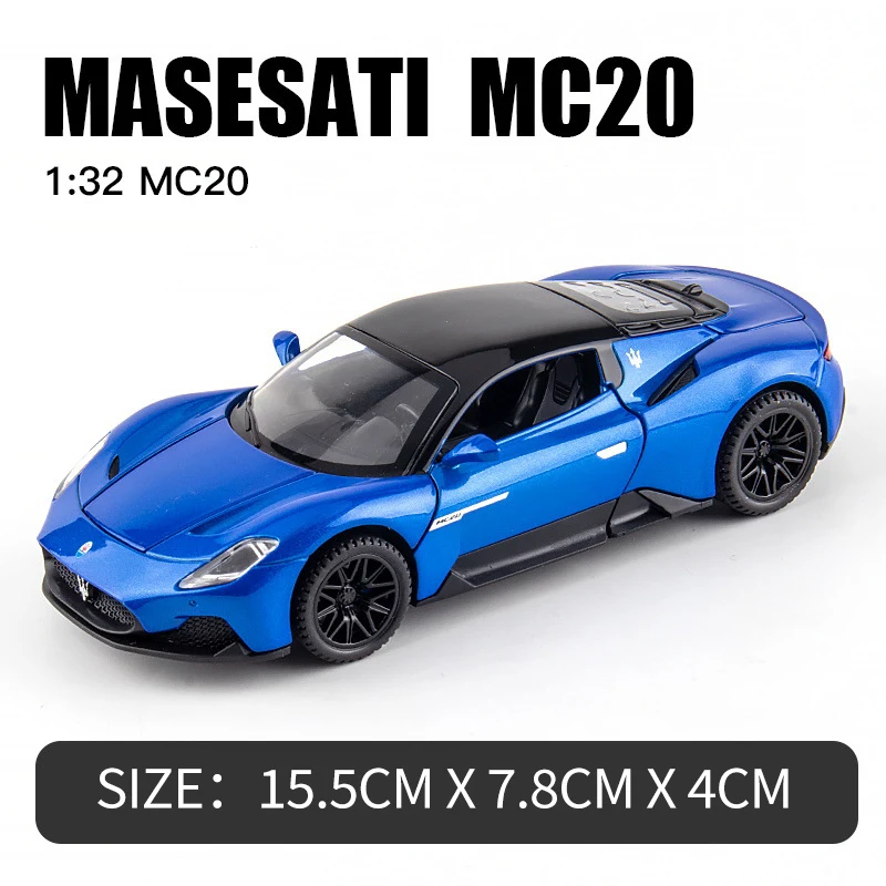 1:32 Maserati MC20 Diecast Model in Blue 10 1:32 Maserati MC20 Diecast Model in Blue - Image 10