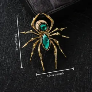 Elegant Blue Gem Spider Brooch in Gold Tone 6 Sb7a8a404decc4edfb1fea7717c309ba0U