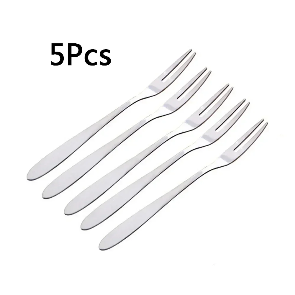 Stainless Steel Fruit Fork Set - 5 or 10 Pieces 8 Stainless Steel Fruit Fork Set - 5 or 10 Pieces - Image 8