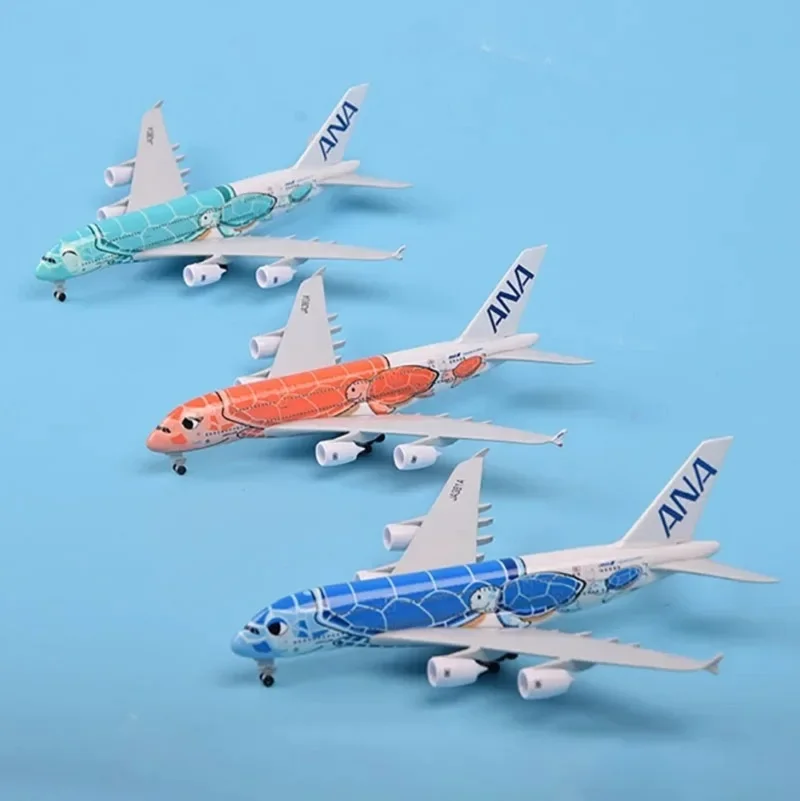 20cm Cartoon Sea Turtle Airbus A380 Diecast Model 2 20cm Cartoon Sea Turtle Airbus A380 Diecast Model - Image 2