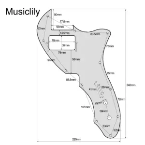 Black Les Paul Style Guitar Pickguard with Shielding 11 Sb82757ed82b14d9293e2d6e10841c4fet