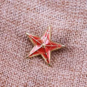 Red Vintage Star Brooch with Enamel Finish 9 Sb8689aeedf1647bbb51b259e739d1244m