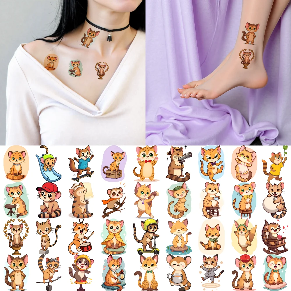 Colorful Cartoon Animal Temporary Tattoos Set 2 Colorful Cartoon Animal Temporary Tattoos Set - Image 2