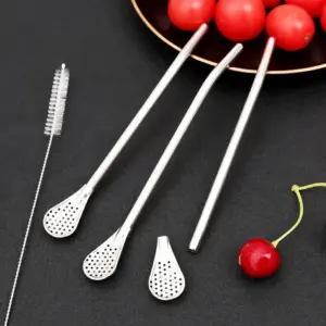 Stainless Steel Drinking Straw Spoon 17.2cm 14 Sb88e562267c0417ba8b255701d0612a6E