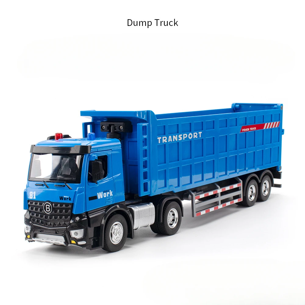 1:24 Scale Blue Construction Vehicle Model 8 1:24 Scale Blue Construction Vehicle Model - Image 8