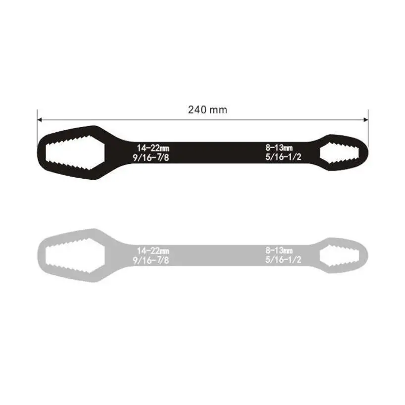 Adjustable Double-Headed Wrench 8-22mm, 270mm 5 Adjustable Double-Headed Wrench 8-22mm, 270mm - Image 5