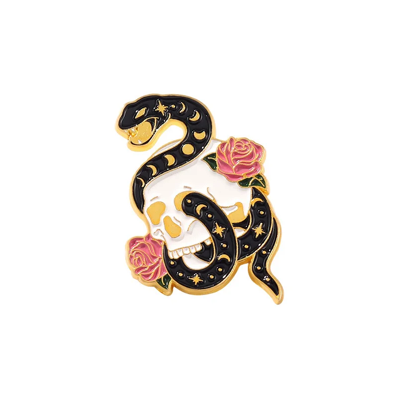 Dark Star Moon Snake Brooch in Six Colors 10 Dark Star Moon Snake Brooch in Six Colors - Image 10