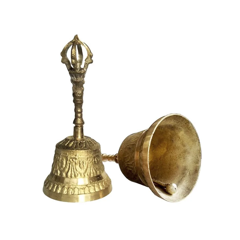 Brass Handbell with Engraved Design 5 Brass Handbell with Engraved Design - Image 5